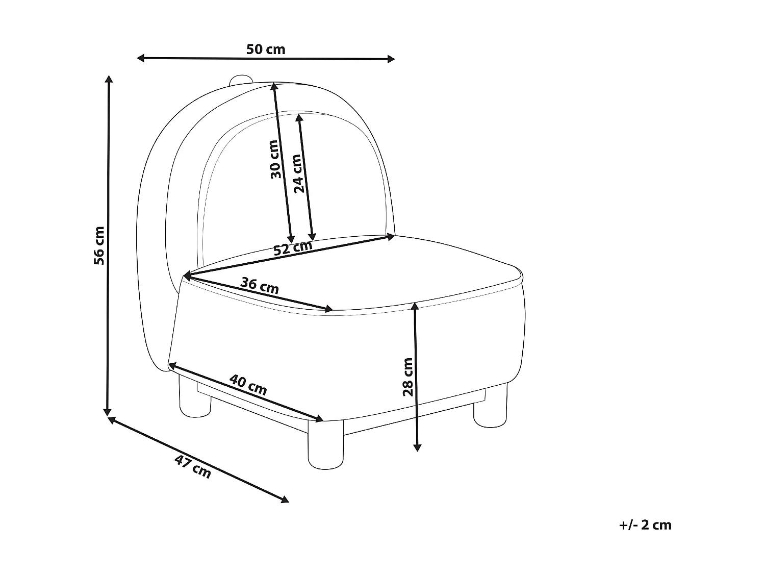 Kinderfauteuil beige FABORG