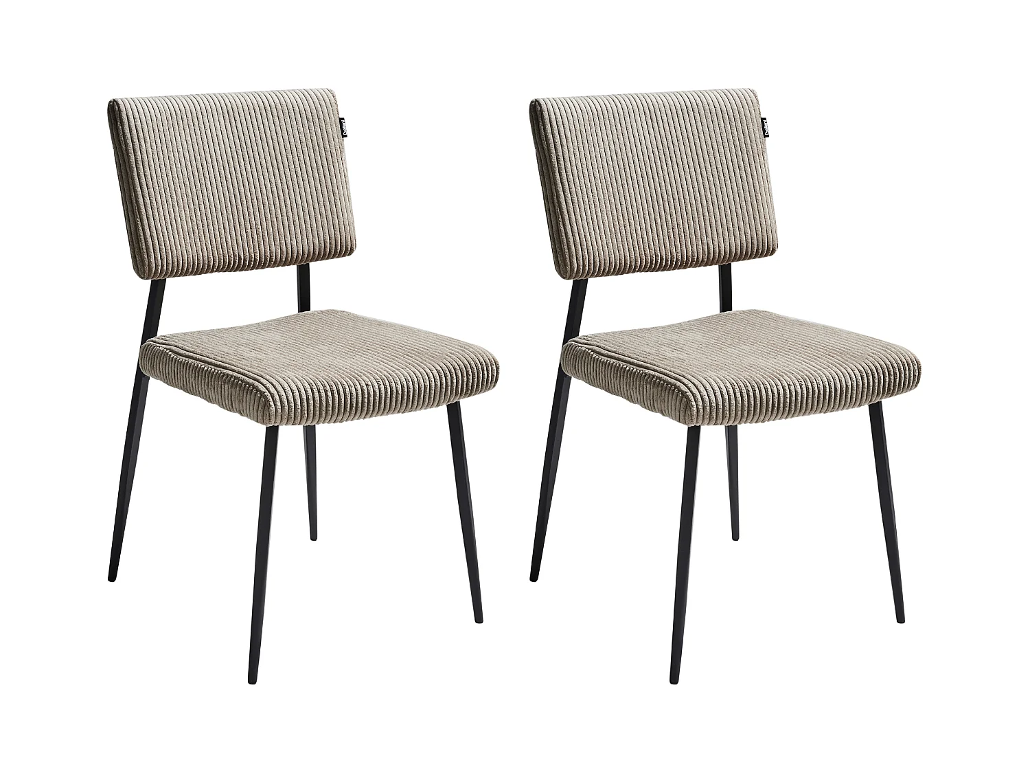 Esszimmerstuhl 2er Set STURGIS Cord Taupe