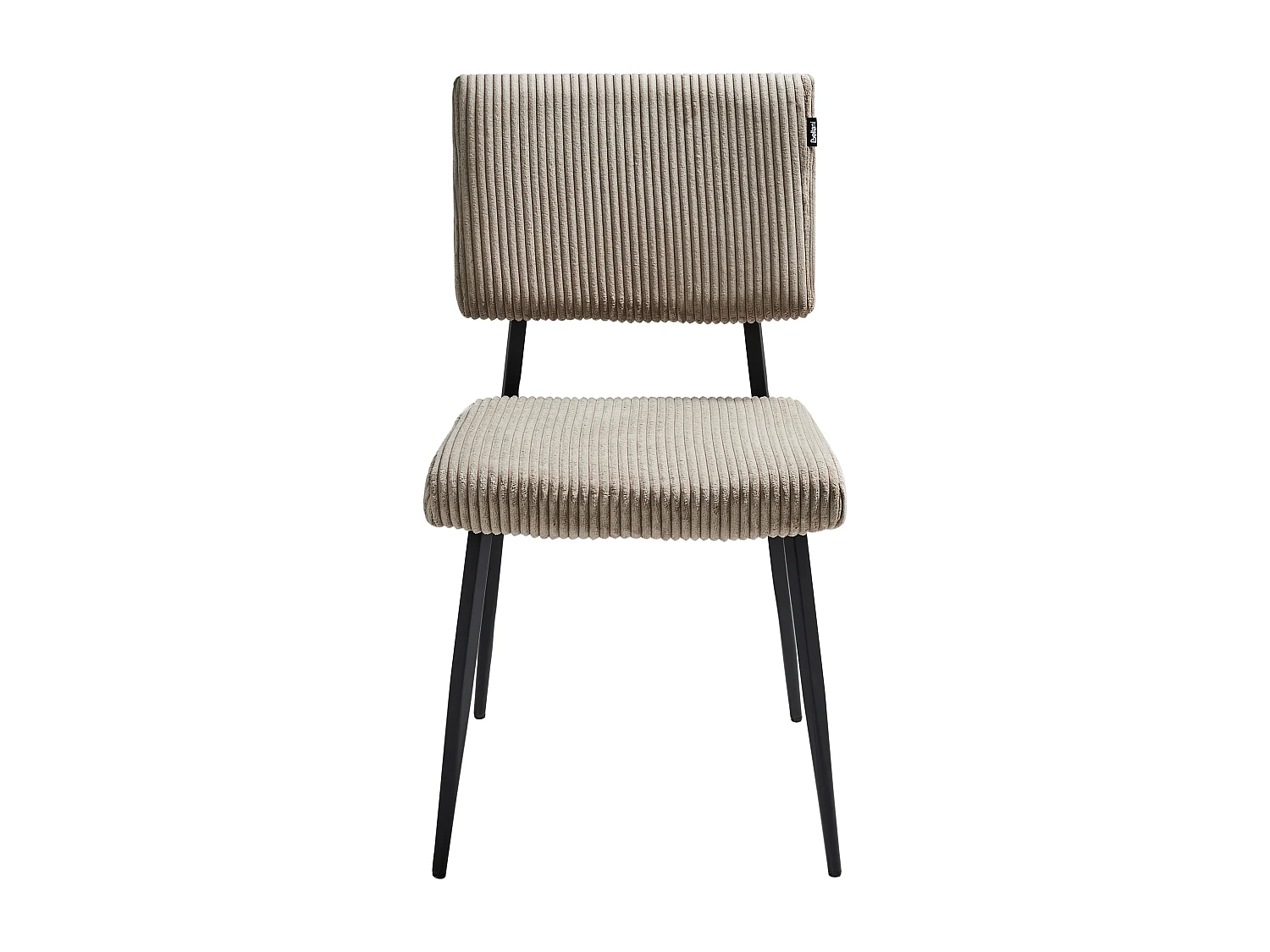 Lot de 2 chaises de salle à manger STURGIS Velours côtelé Taupe