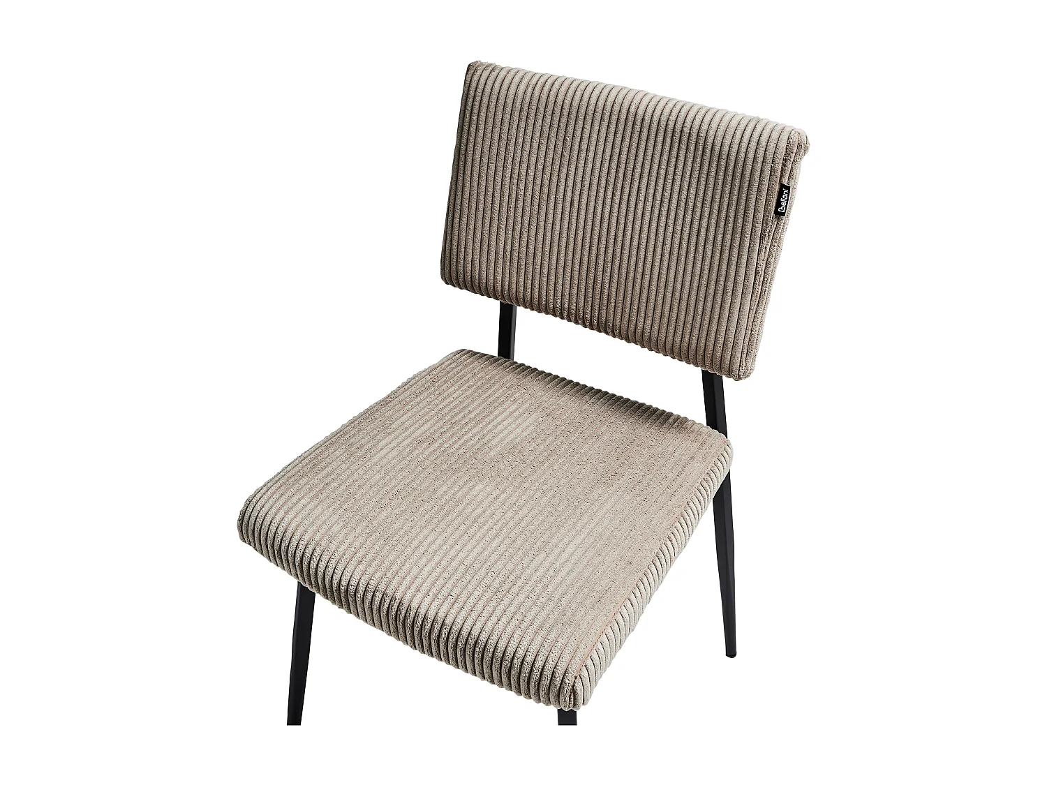Lot de 2 chaises de salle à manger STURGIS Velours côtelé Taupe
