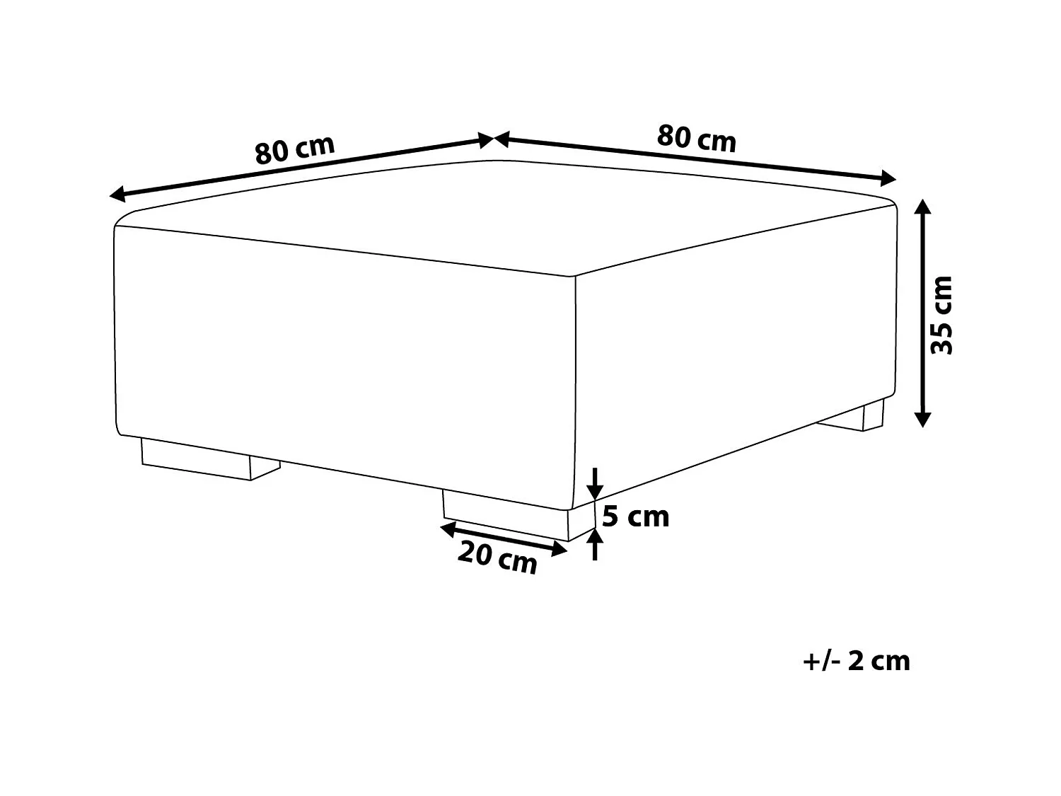 Ottoman LUNGO Bouclé Blanc