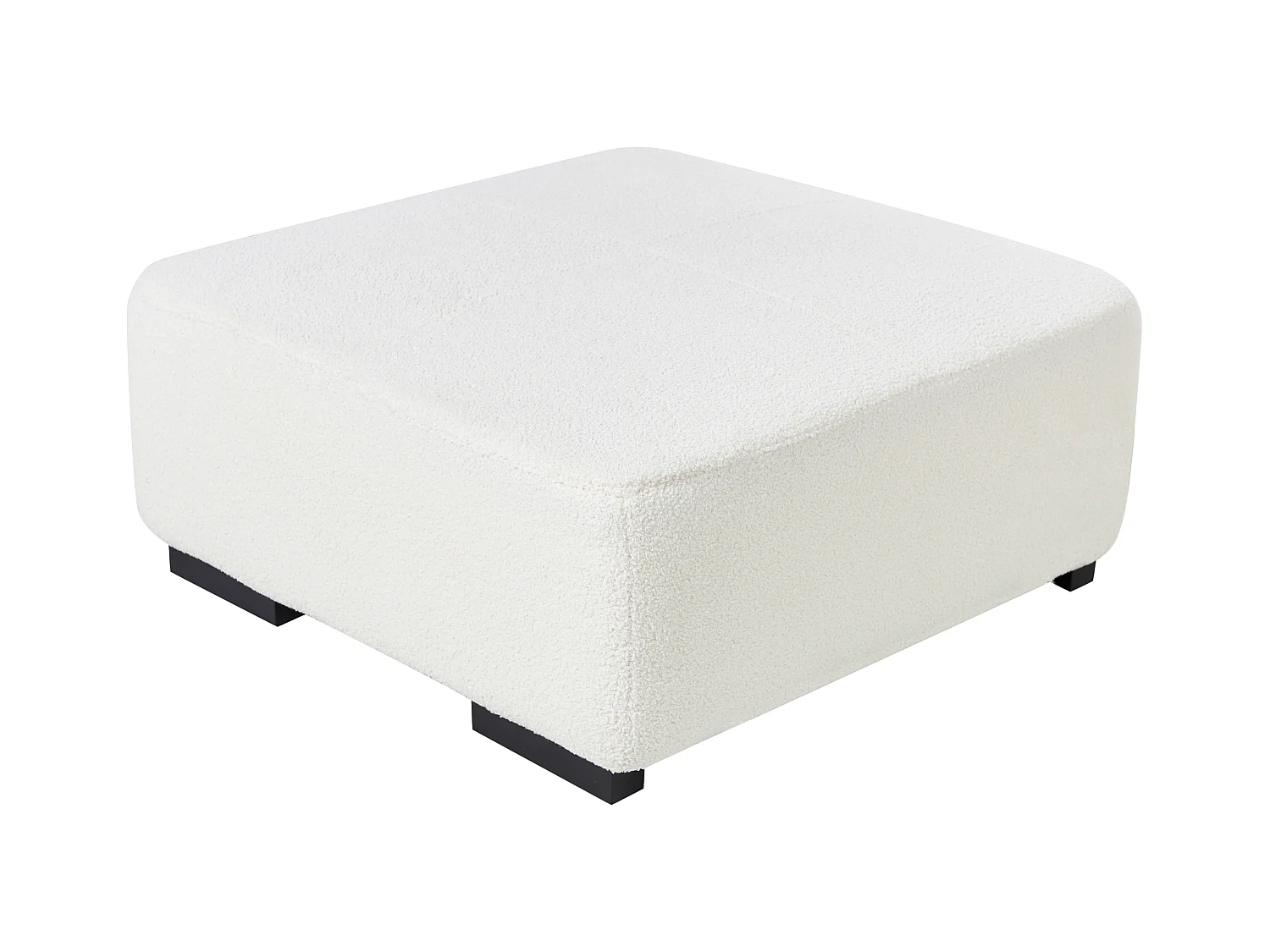 Ottoman LUNGO Bouclé Blanc