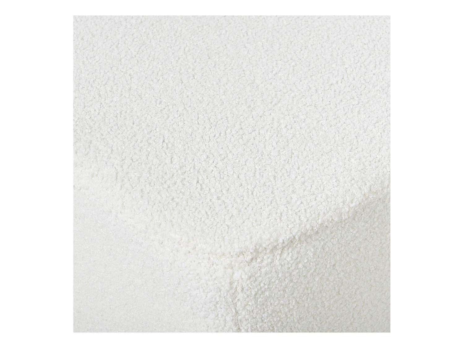 Ottoman LUNGO Bouclé Blanc