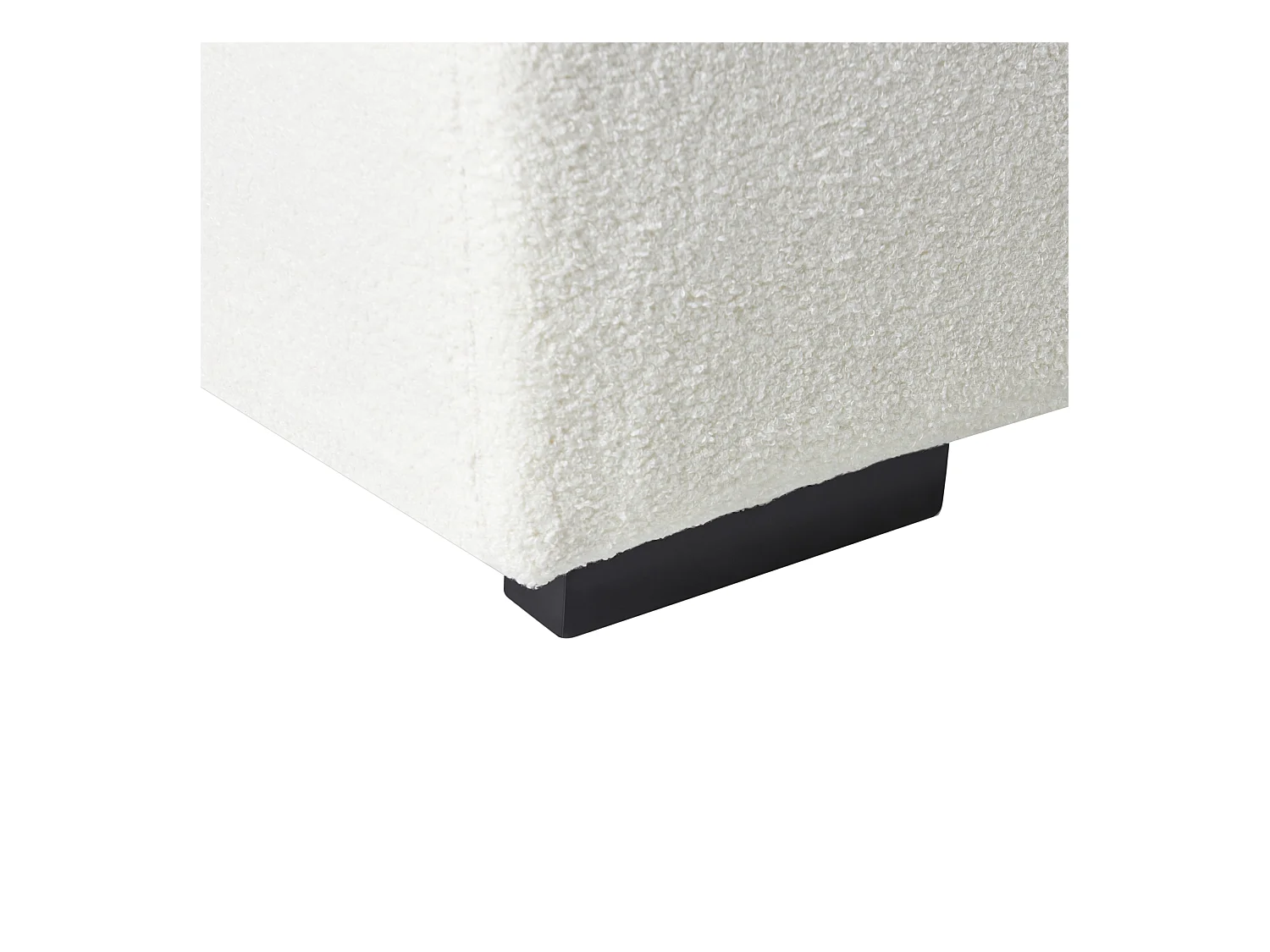 Ottoman LUNGO Bouclé Blanc