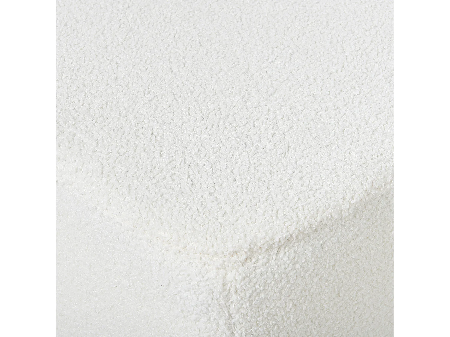 Ottoman LUNGO Bouclé Blanc