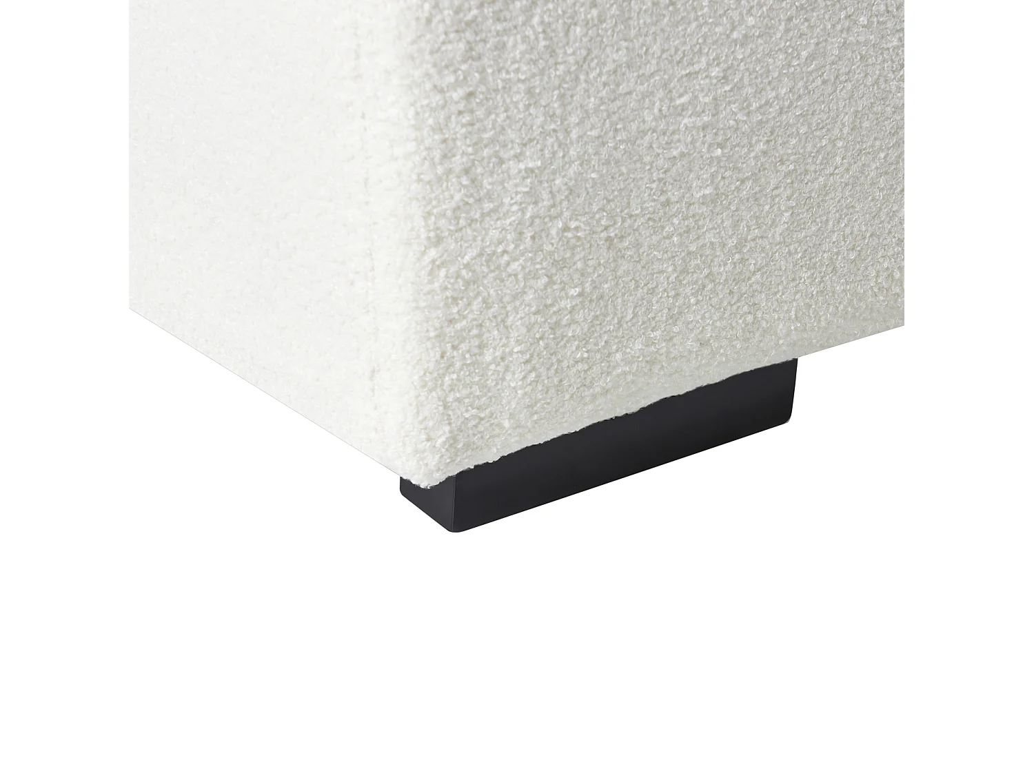 Ottoman LUNGO Bouclé Blanc