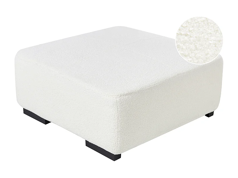 Ottomaan LUNGO Bouclé Wit