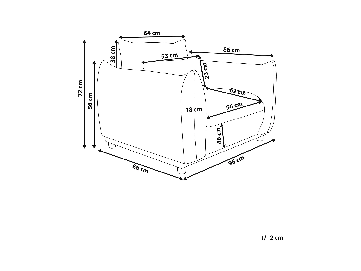 Sessel JAMSA Bouclé Taupe