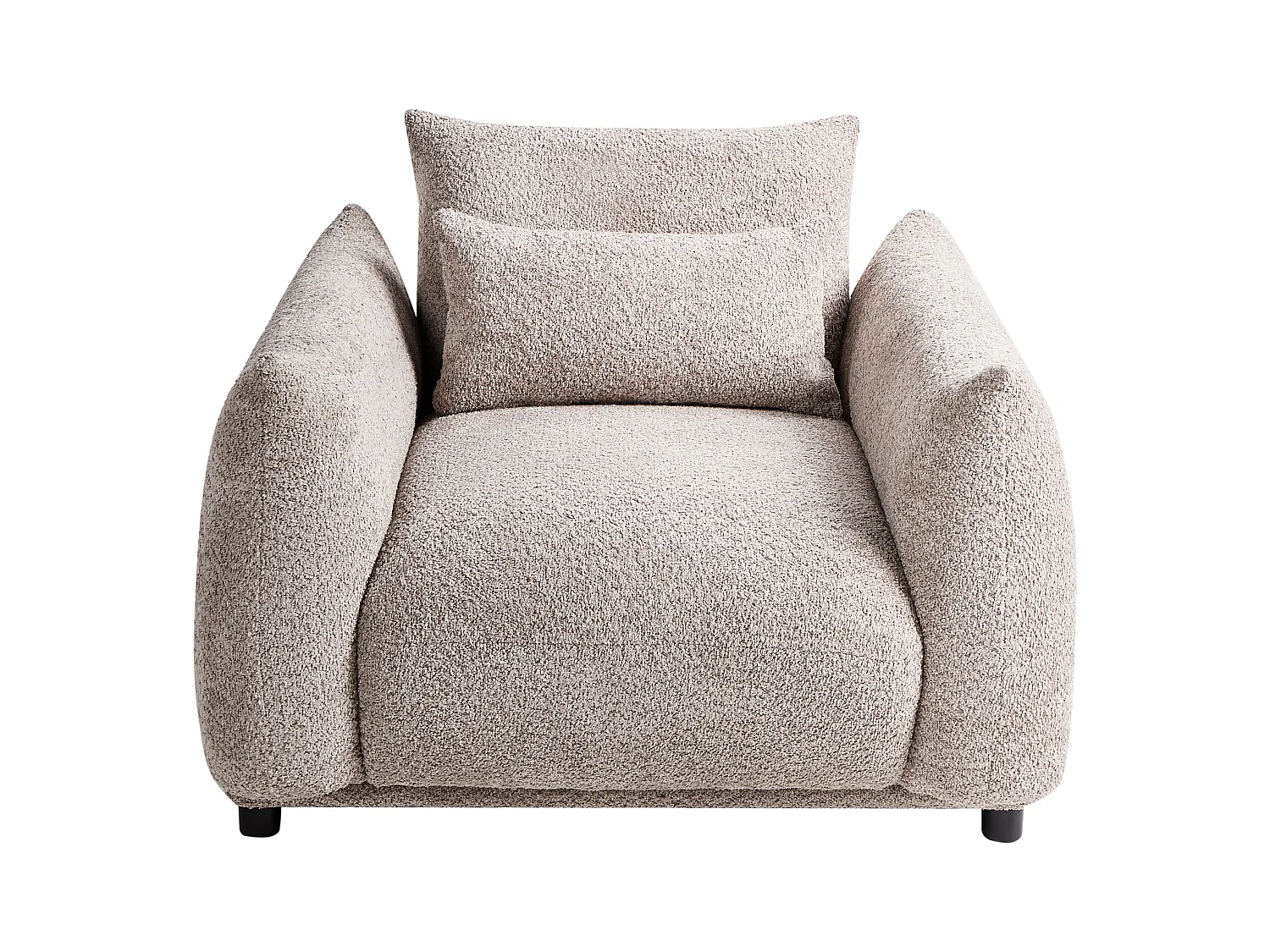 Sillón JAMSA Bouclé Gris pardo