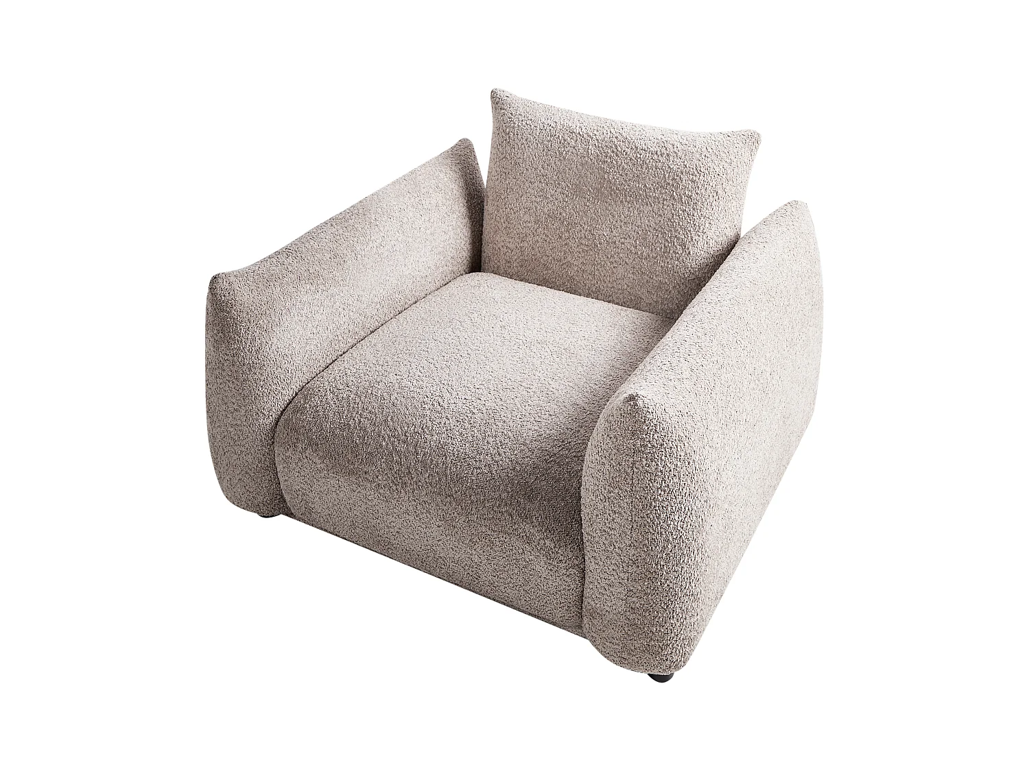 Sillón JAMSA Bouclé Gris pardo