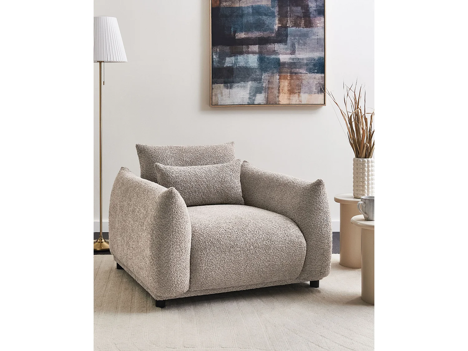 Armchair JAMSA Boucle Taupe