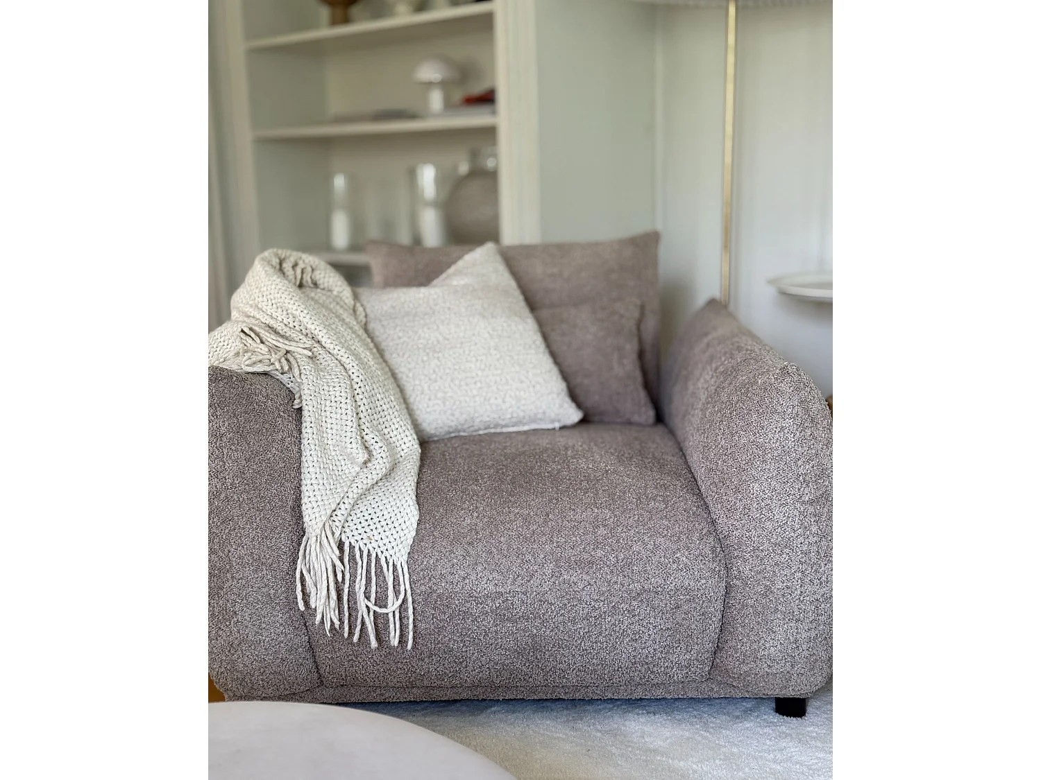 Armchair JAMSA Boucle Taupe