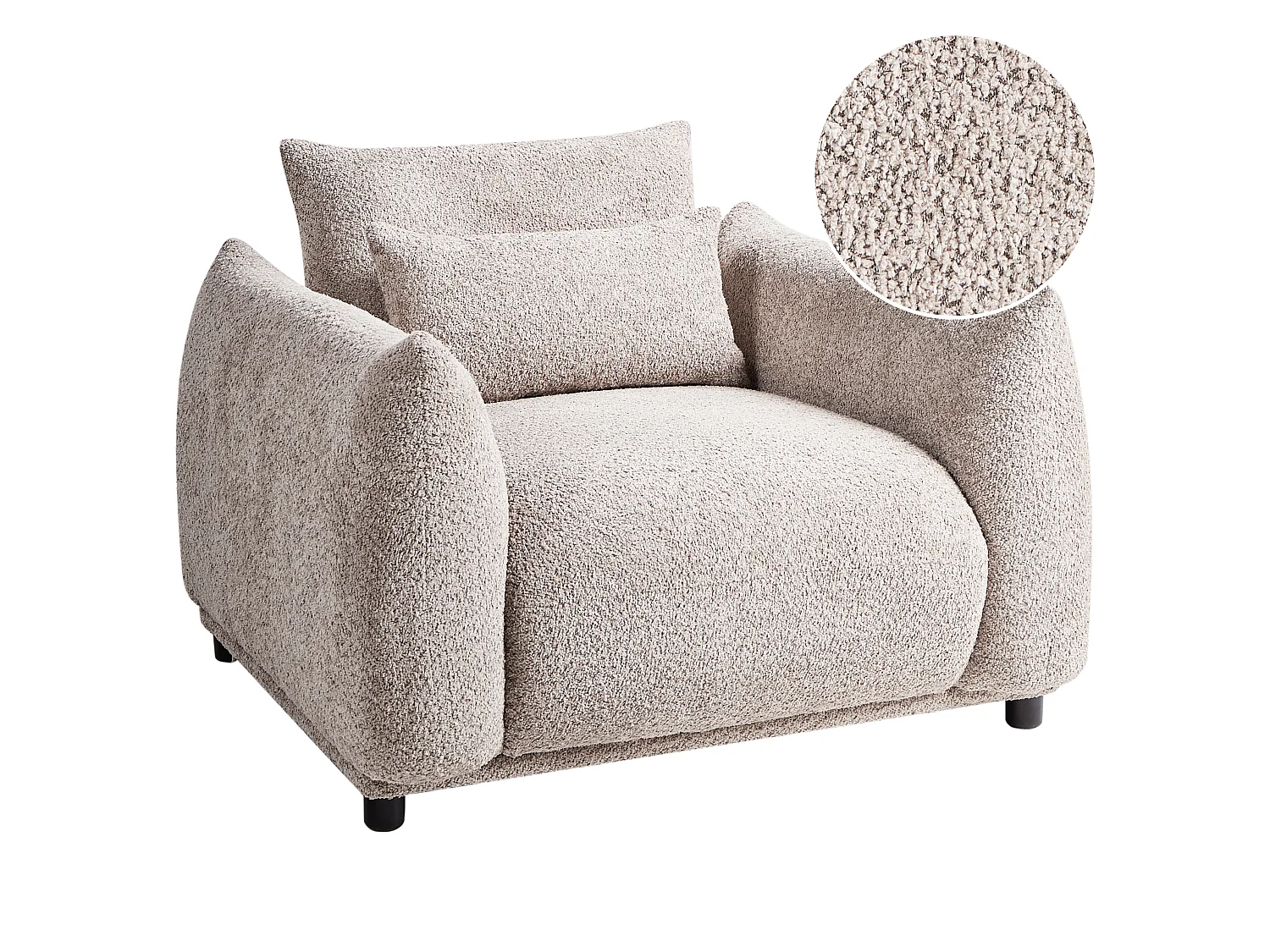 Armchair JAMSA Boucle Taupe