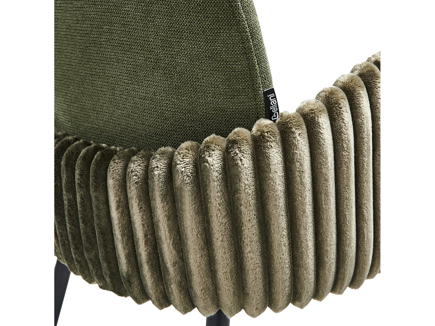 Lot de 2 chaises de salle à manger AMITY Tissu Vert