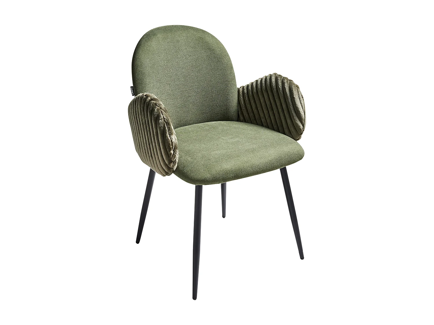 Set di 2 sedie da pranzo AMITY Tessuto Verde