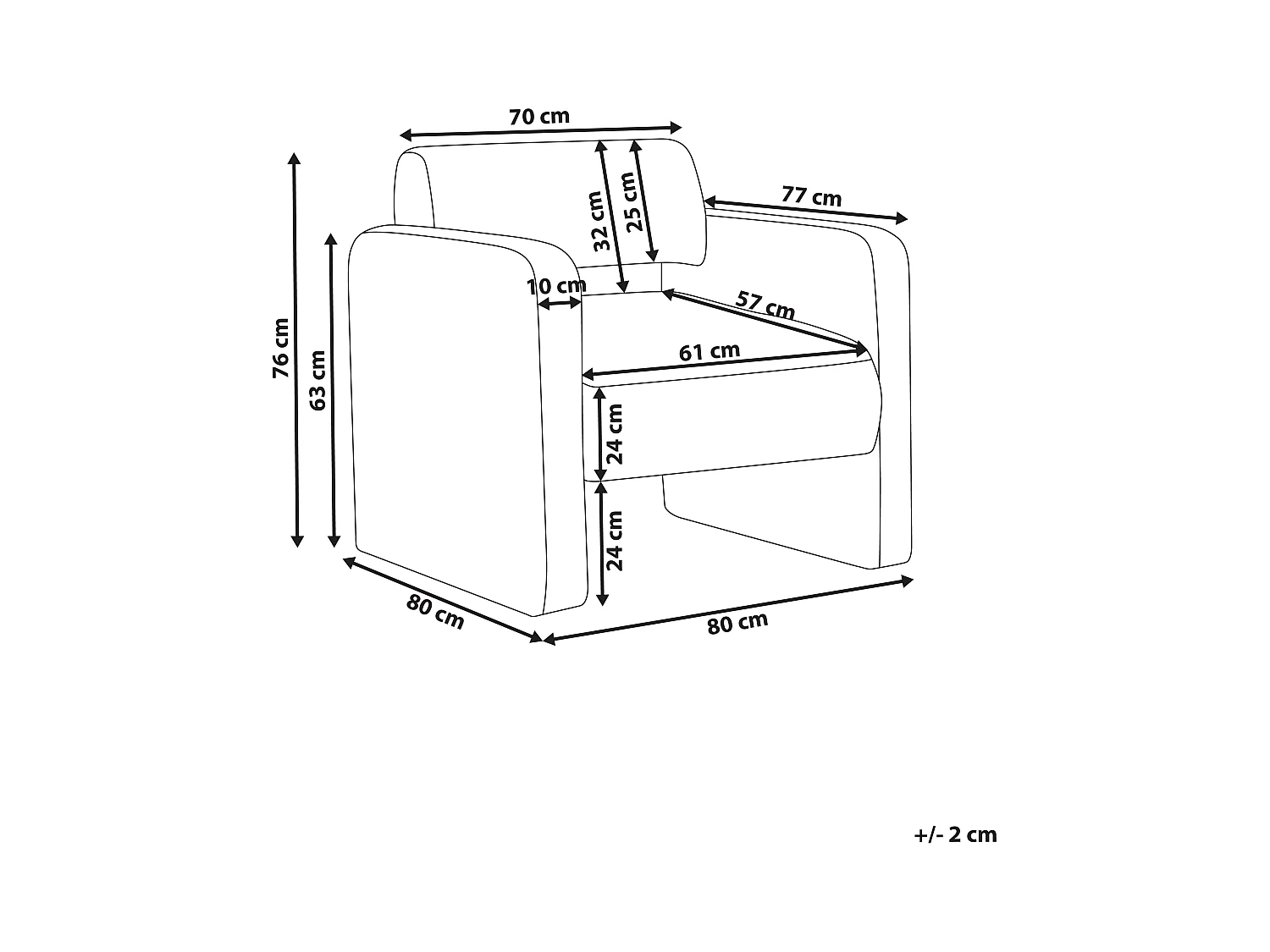 Fauteuil HALLSBERG Bouclé Blanc cassé
