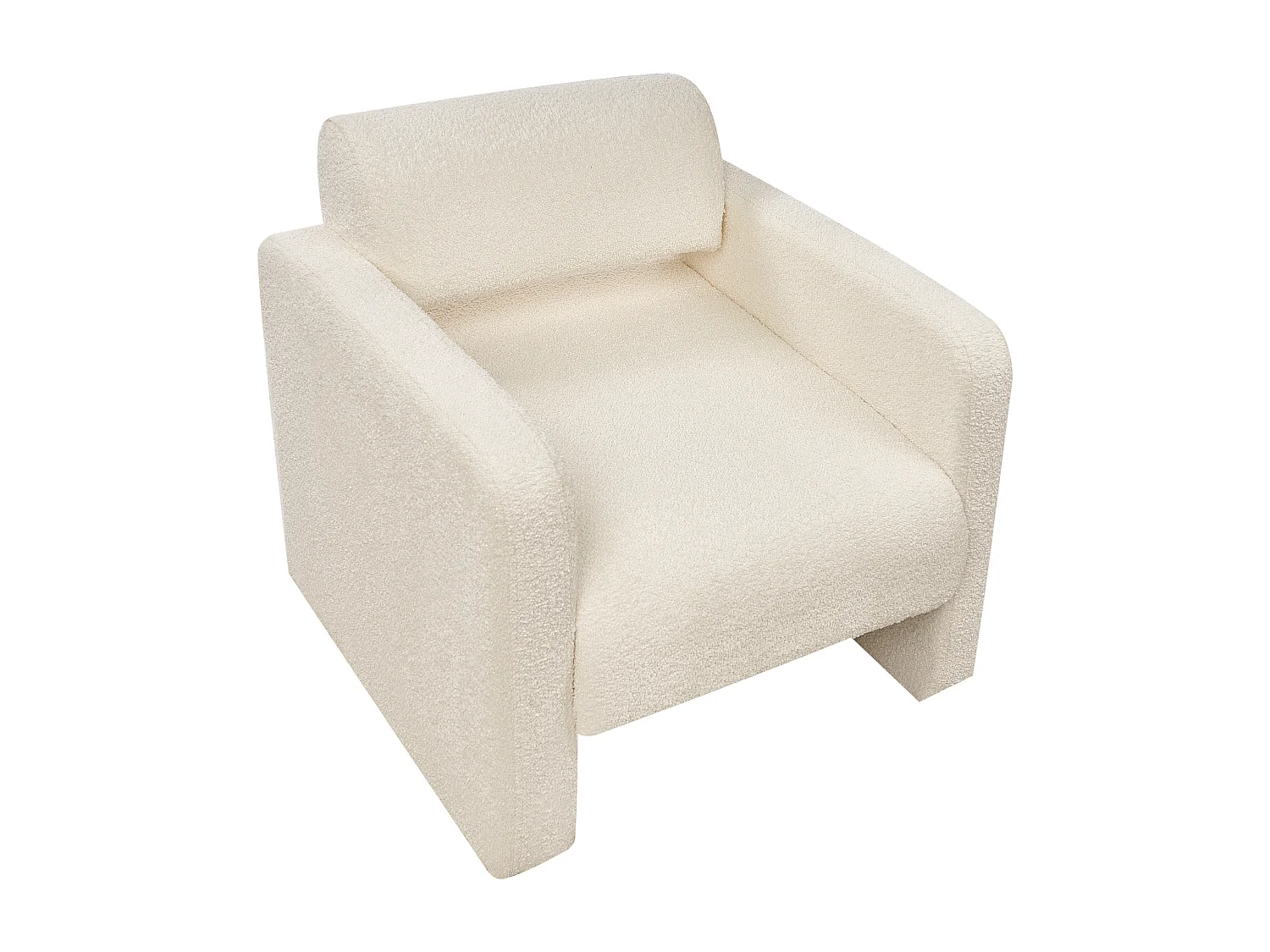 Fauteuil HALLSBERG Bouclé Blanc cassé