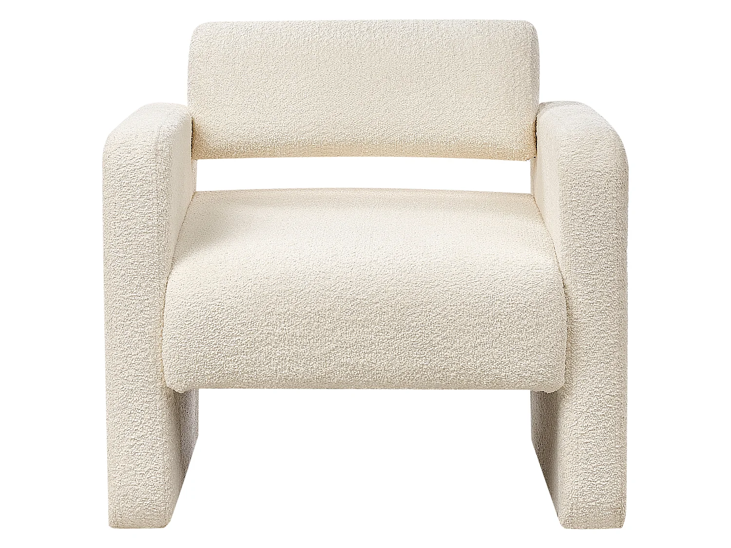 Fauteuil HALLSBERG Bouclé Blanc cassé