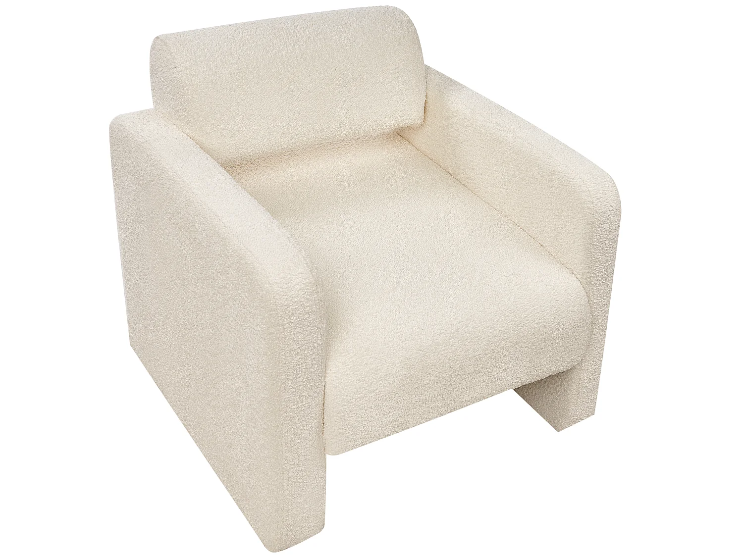 Fauteuil HALLSBERG Bouclé Blanc cassé