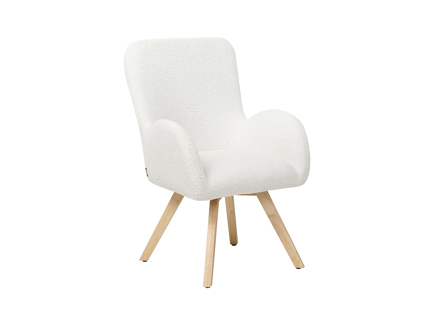 Fauteuil BJARN Bouclé Blanc