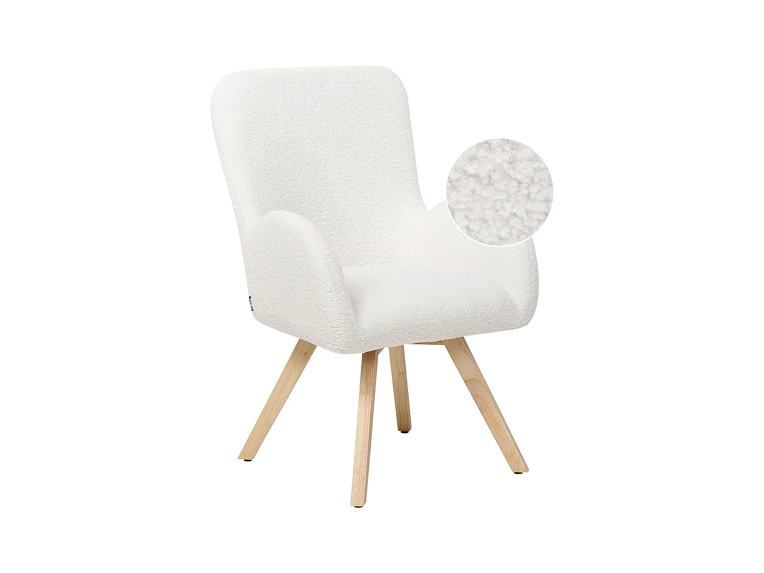 Fauteuil BJARN Bouclé Blanc