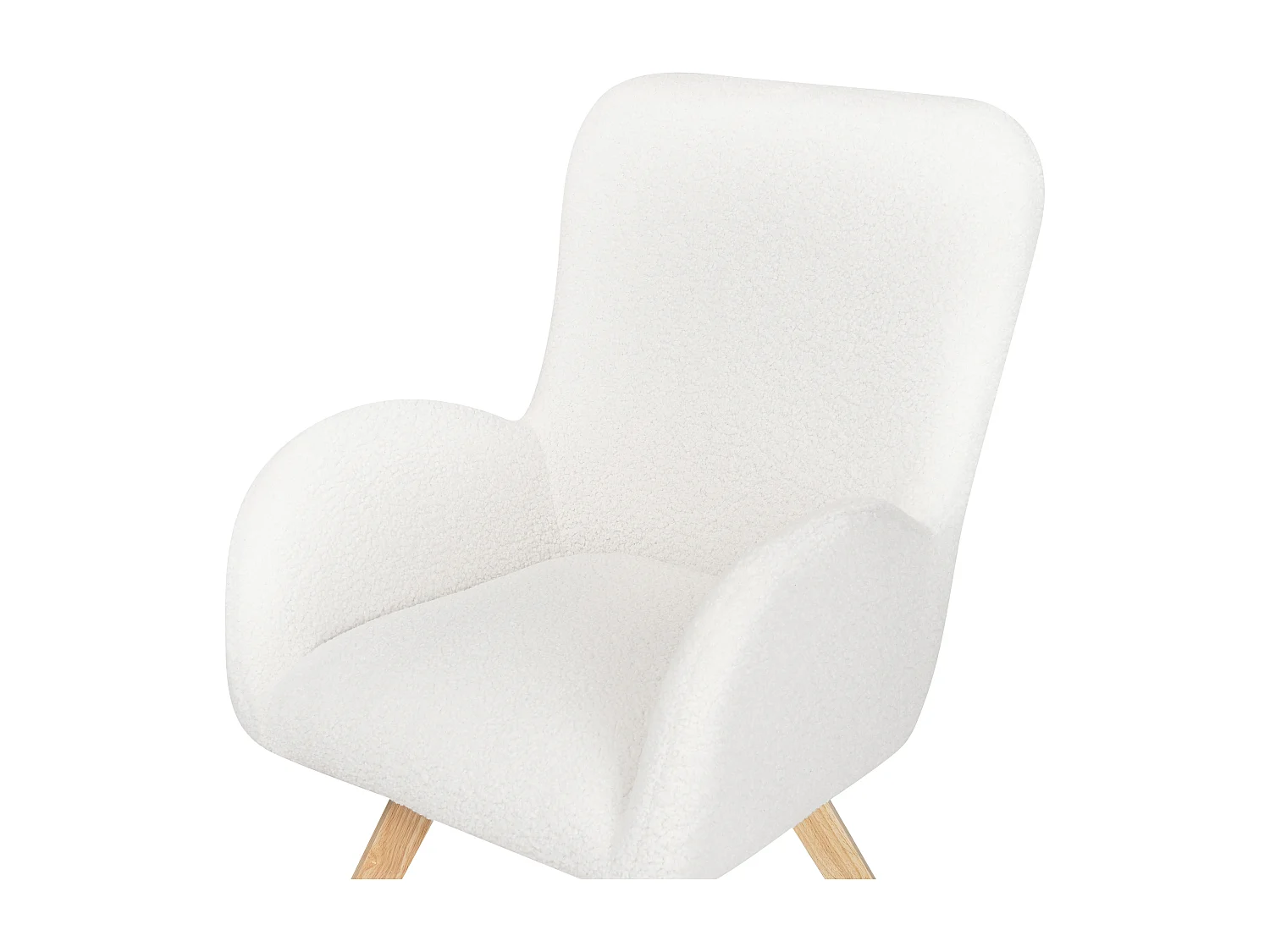 Fauteuil BJARN Bouclé Blanc
