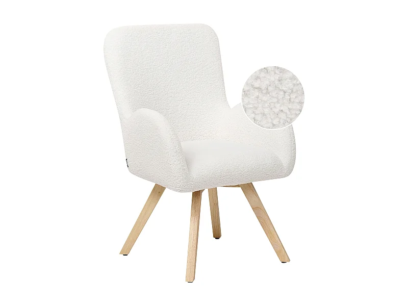 Fauteuil BJARN Bouclé Blanc
