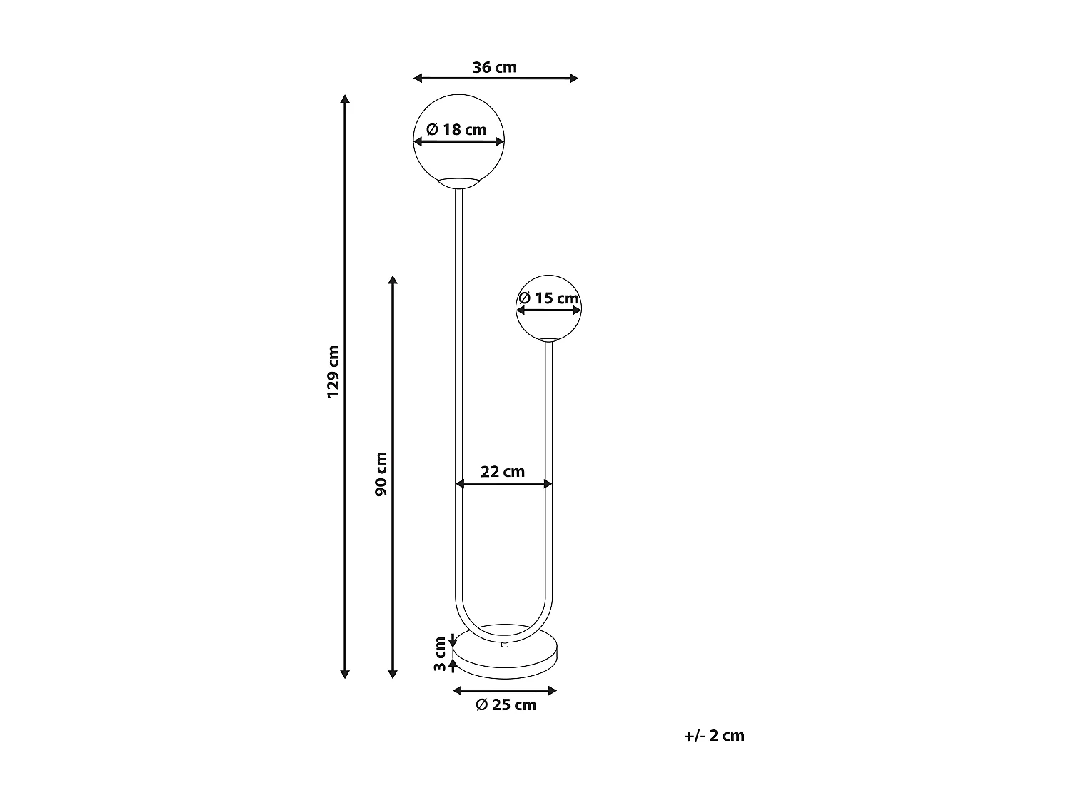 Staande lamp TUHALA Metaal Goud