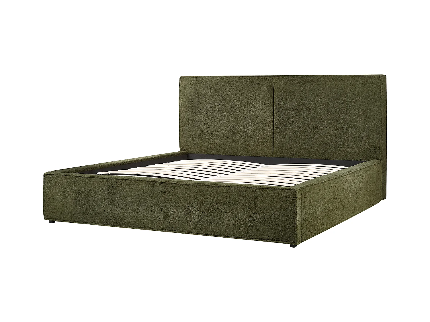 Lit ottoman Bouclé MOISSAC 180 x 200 cm Vert foncé