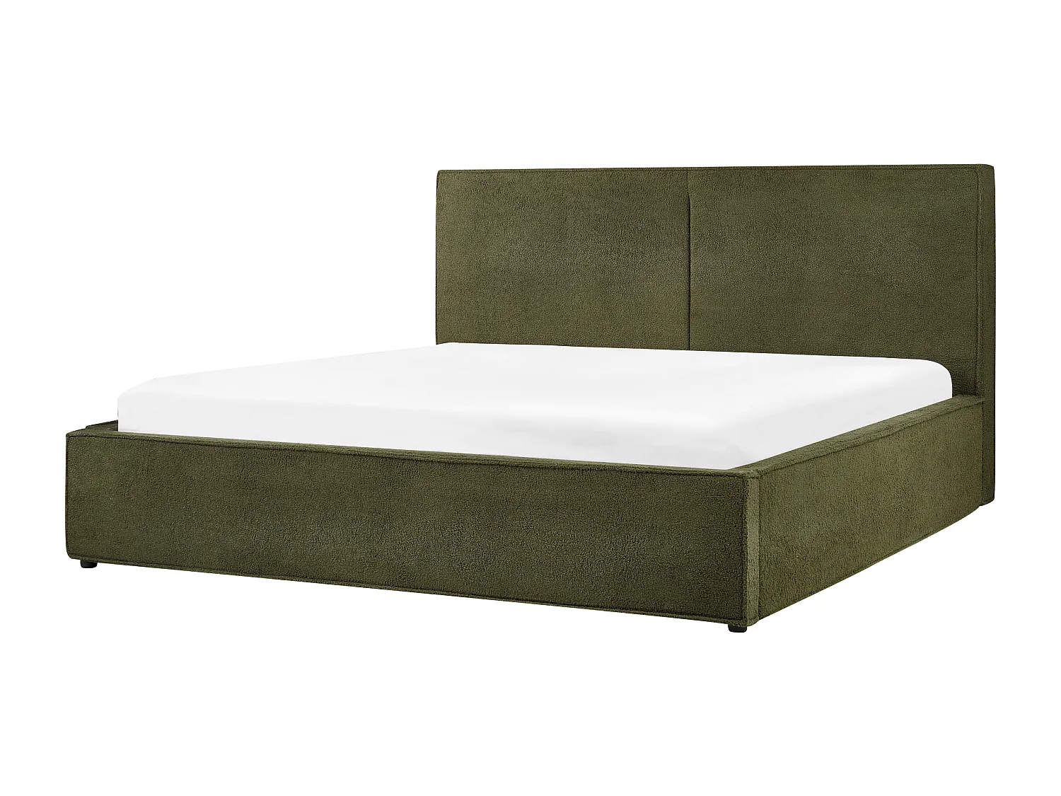 Lit ottoman Bouclé MOISSAC 180 x 200 cm Vert foncé