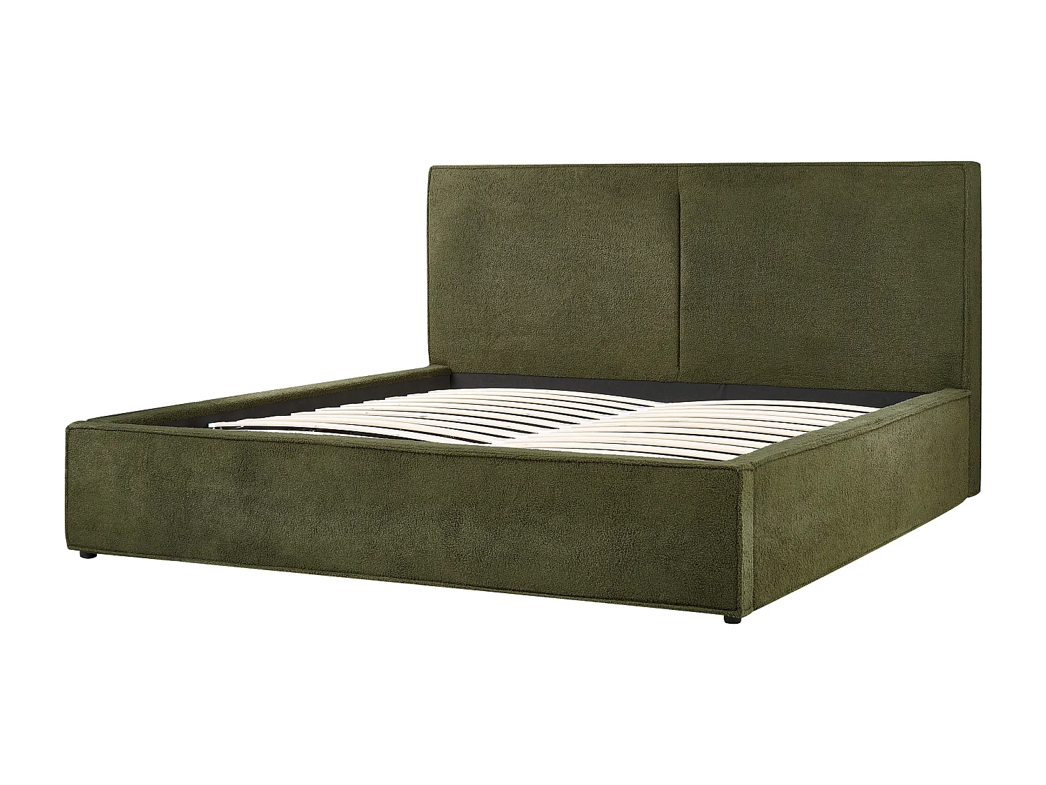 Lit ottoman Bouclé MOISSAC 180 x 200 cm Vert foncé