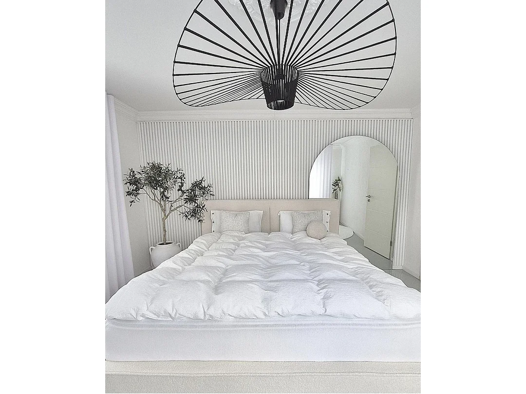 Ottoman Bed MOISSAC Boucle Off-White 180 x 200 cm (EU Super King)