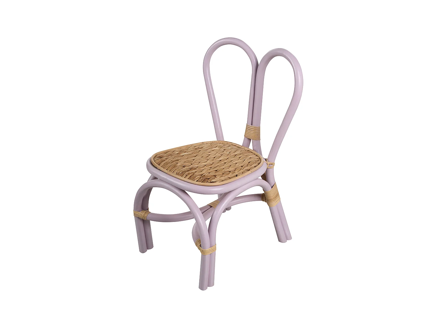 Krzesło rattanowe dla dzieci fioletowe DESIMI