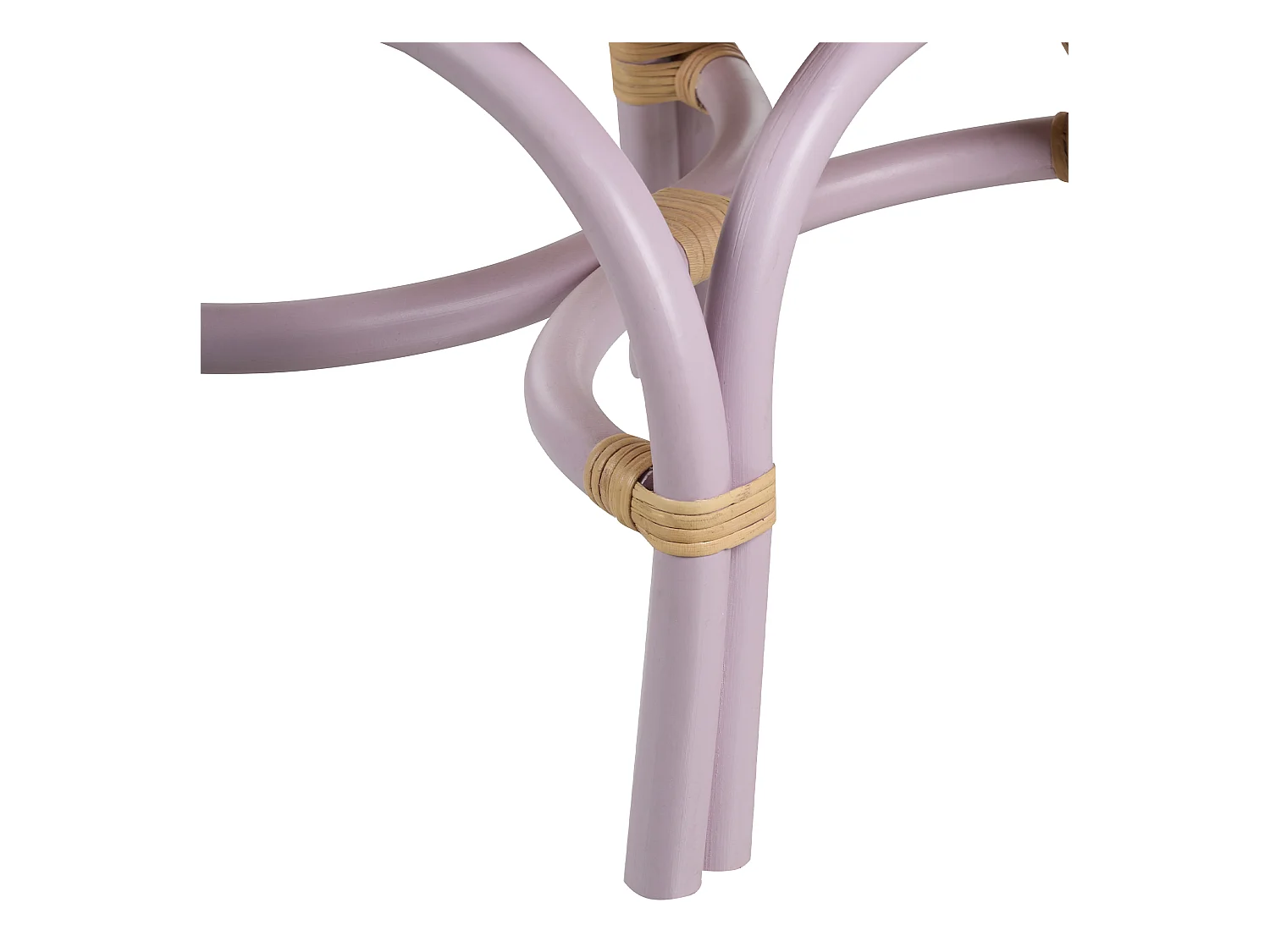 Krzesło rattanowe dla dzieci fioletowe DESIMI