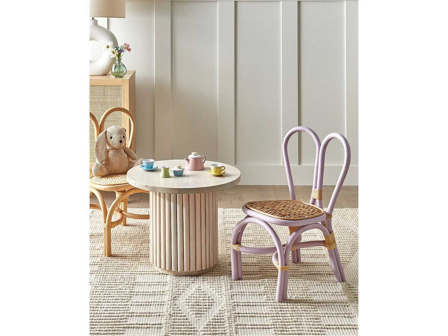 Chaise pour enfant DESIMI Rotin Violet