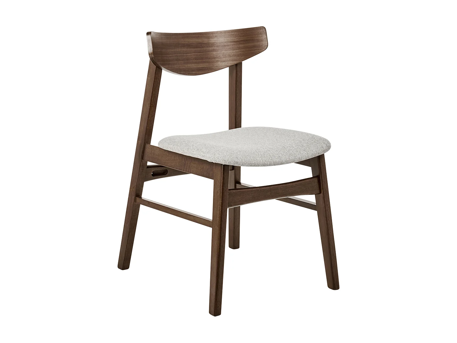 Lot de 2 chaises de salle à manger SMILEY Bois Gris clair