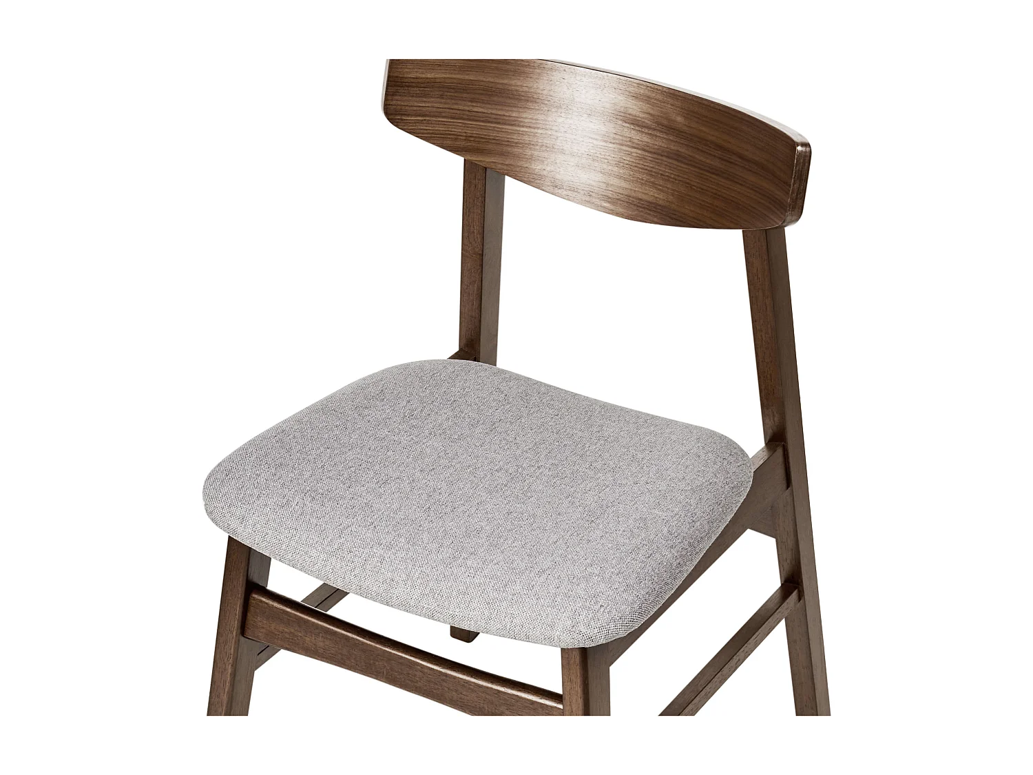 Lot de 2 chaises de salle à manger SMILEY Bois Gris clair