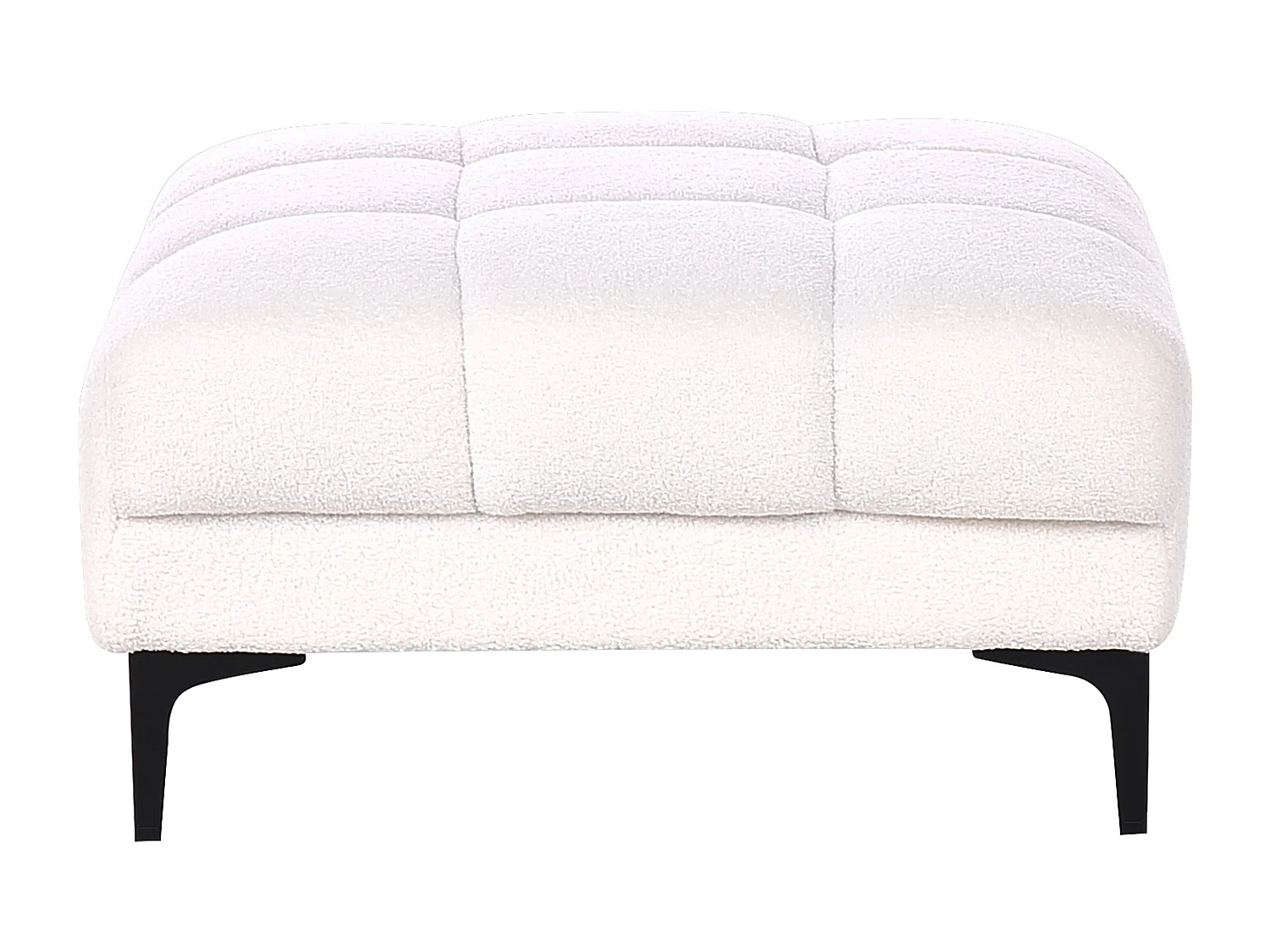 Sofá-cama de canto modular ALNES Bouclé Branco 4 lugares à direita