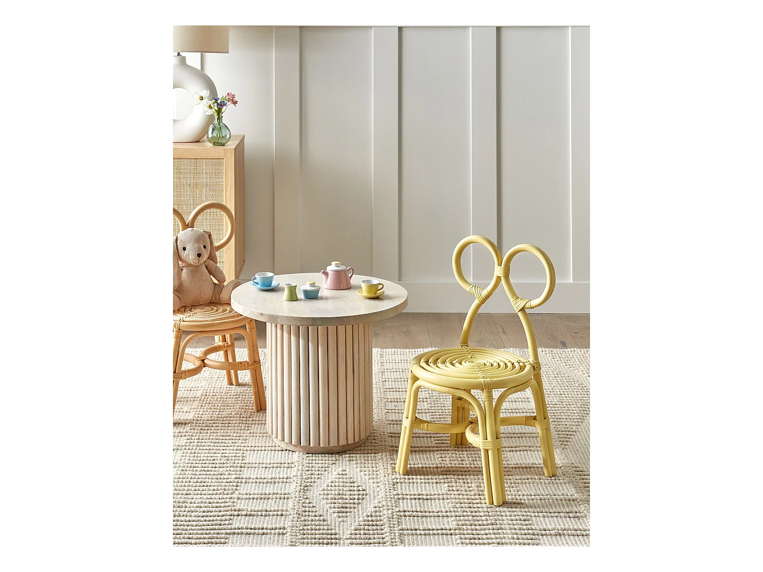 Chaise pour enfant MIRTIA Rotin Jaune