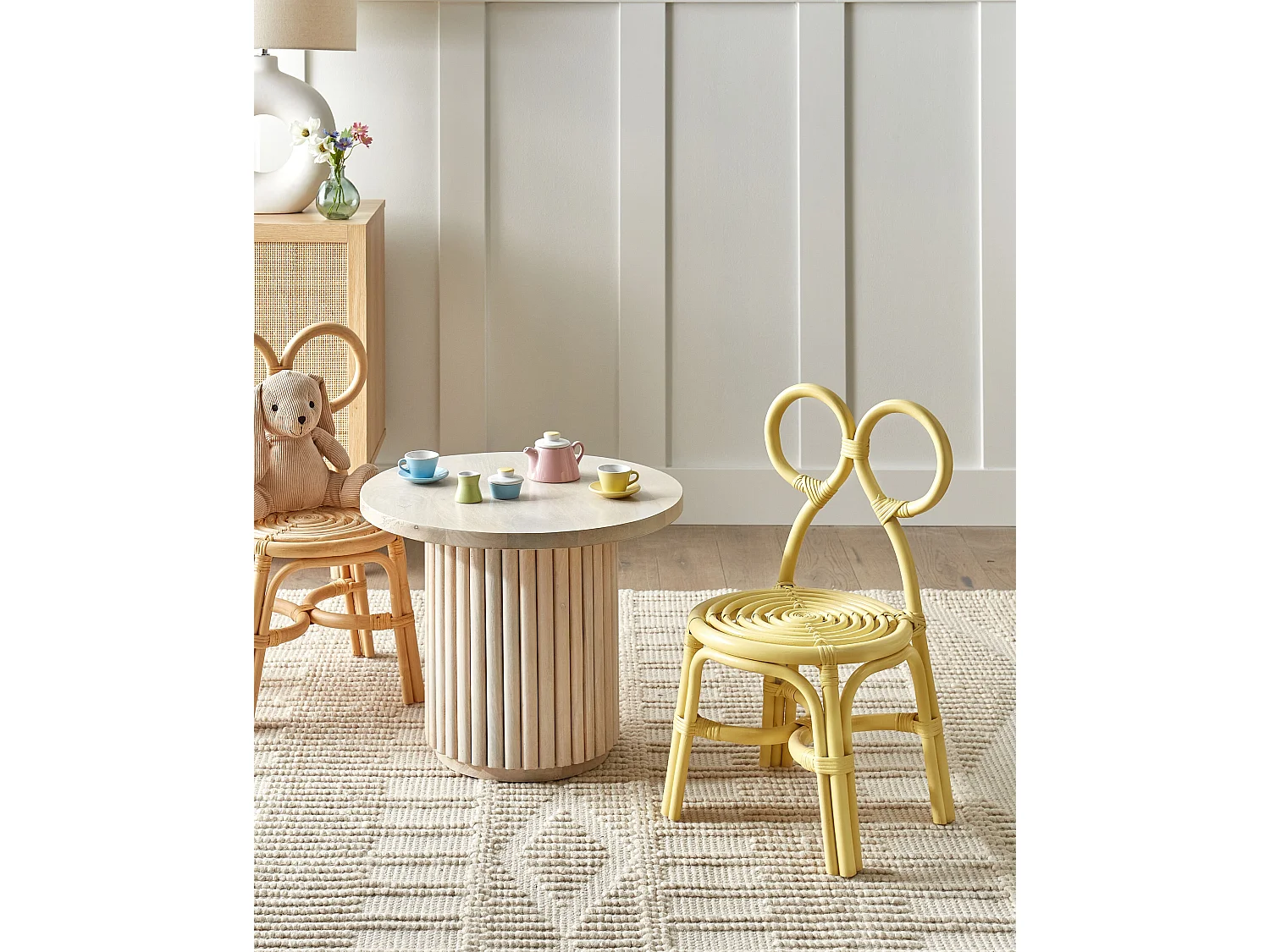 Chaise pour enfant MIRTIA Rotin Jaune