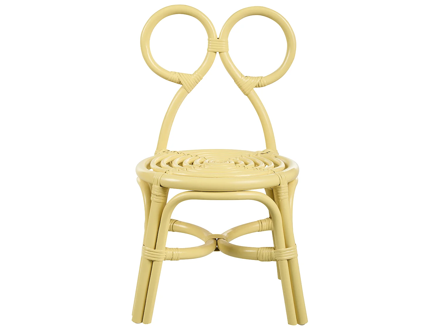 Chaise pour enfant en rotin jaune MIRTIA