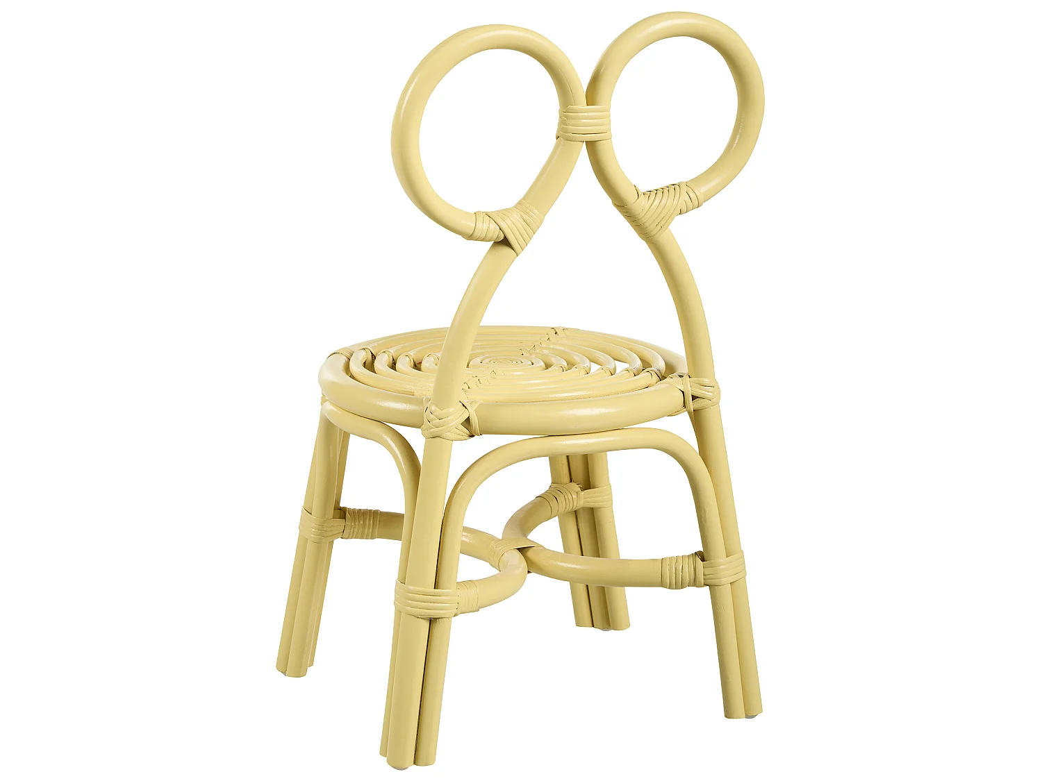 Chaise pour enfant en rotin jaune MIRTIA