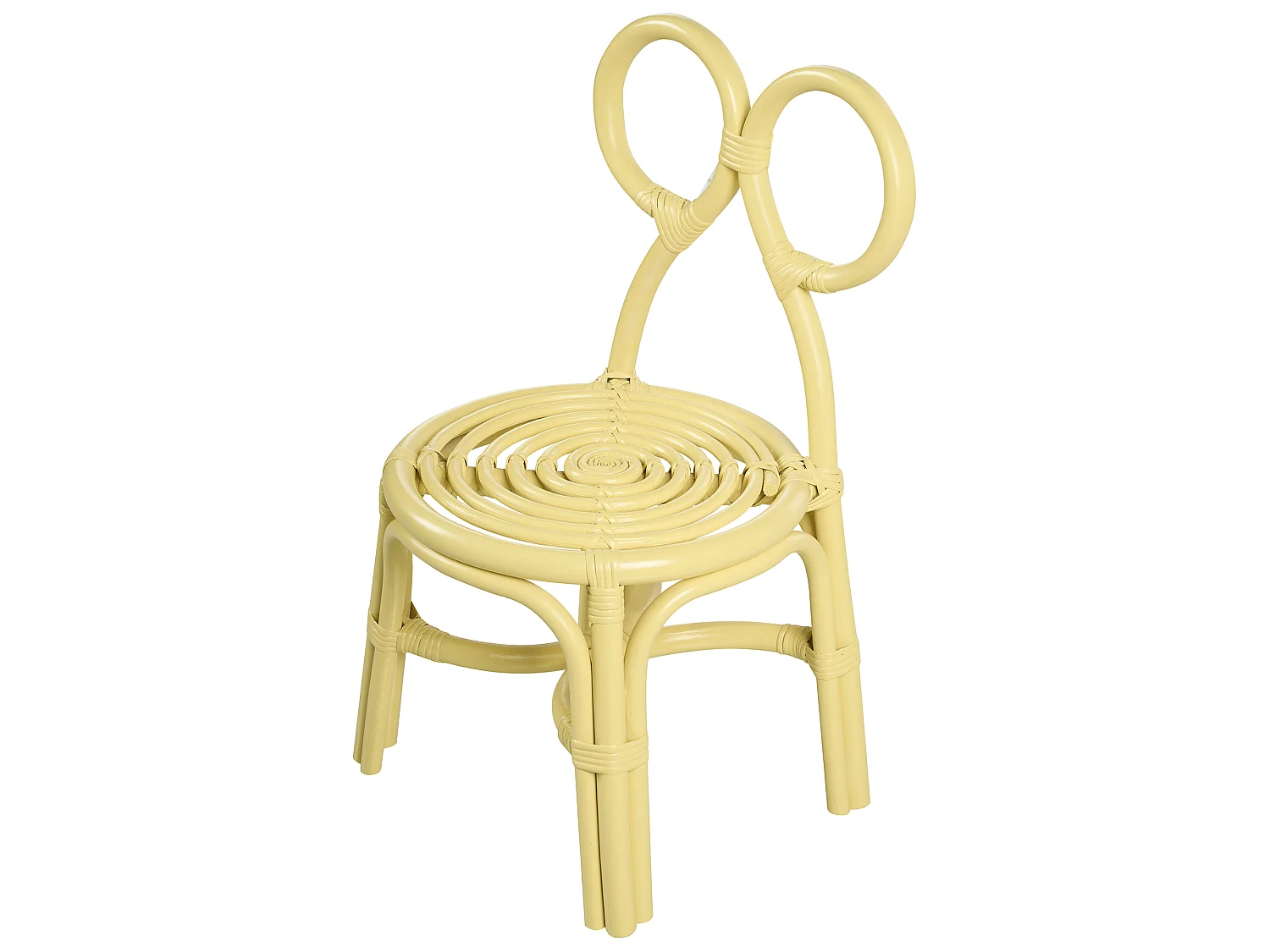Chaise pour enfant en rotin jaune MIRTIA