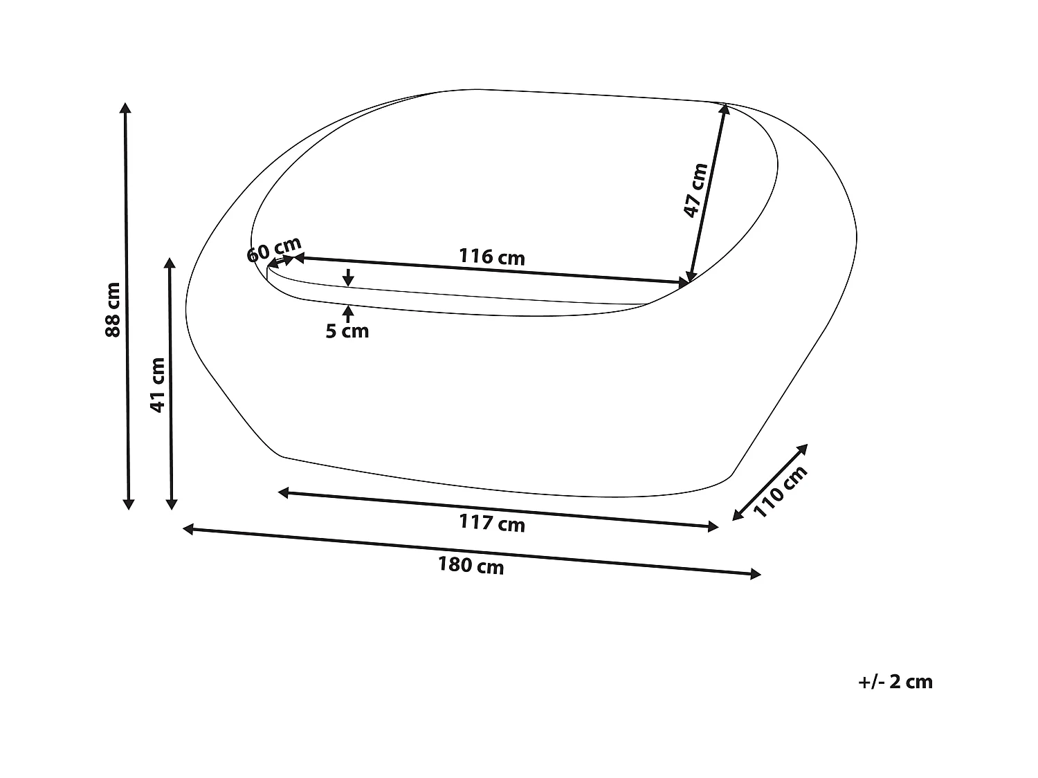 Sofa ogrodowa dla 2 osób MAIORI Rattan Naturalny
