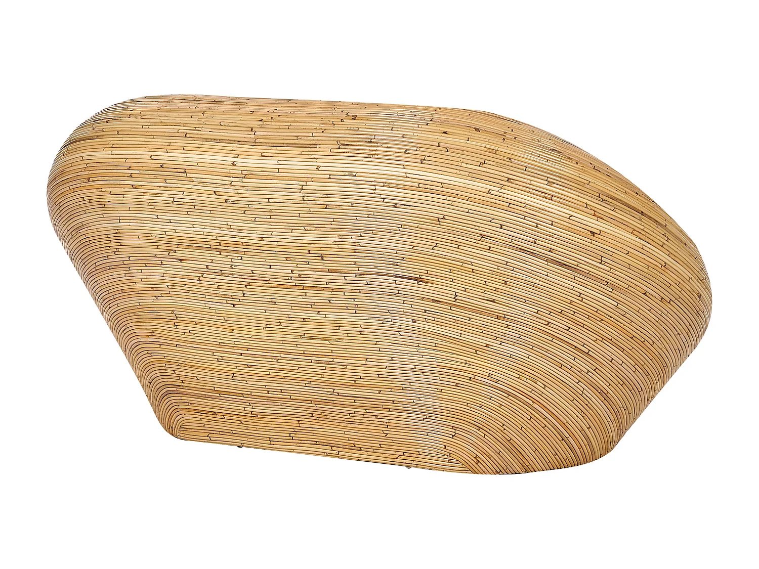 2-Sitzer Nest Gartensofa Rattan natürlich oval mit Kissen Out- & Indoor Maiori