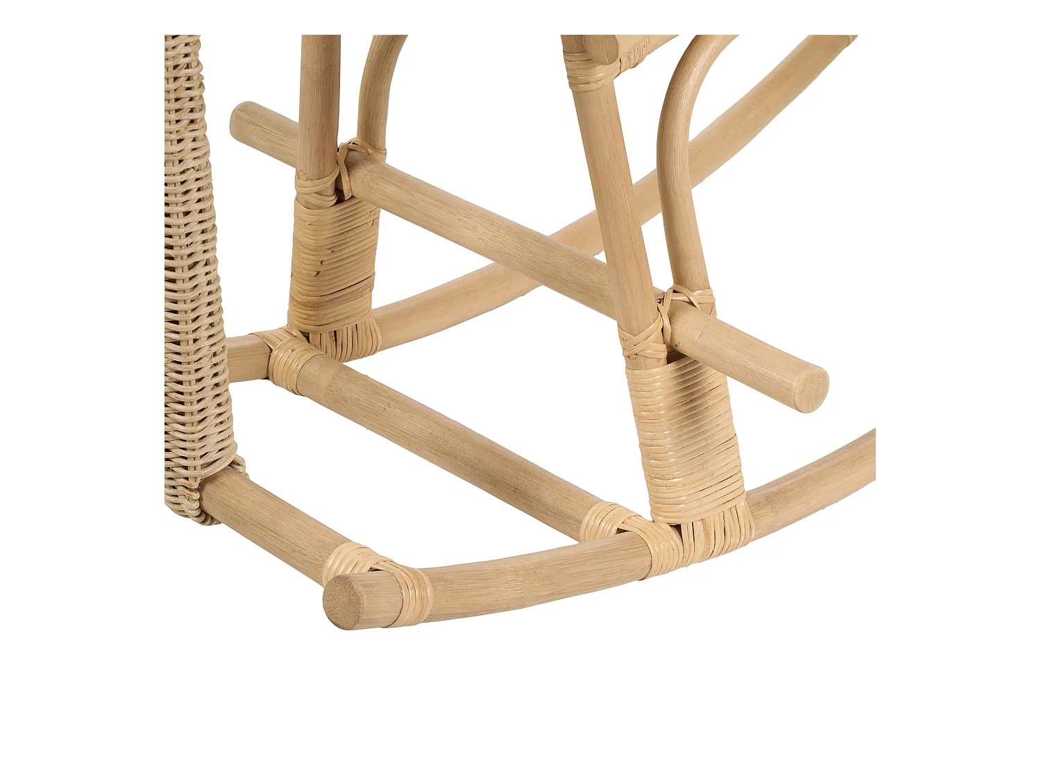 Chaise à bascule pour enfants Éléphant AMPOLLINO Rotin Naturel