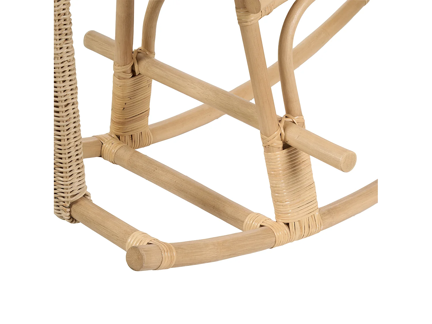 Sedia a dondolo per bambini rattan naturale AMPOLLINO