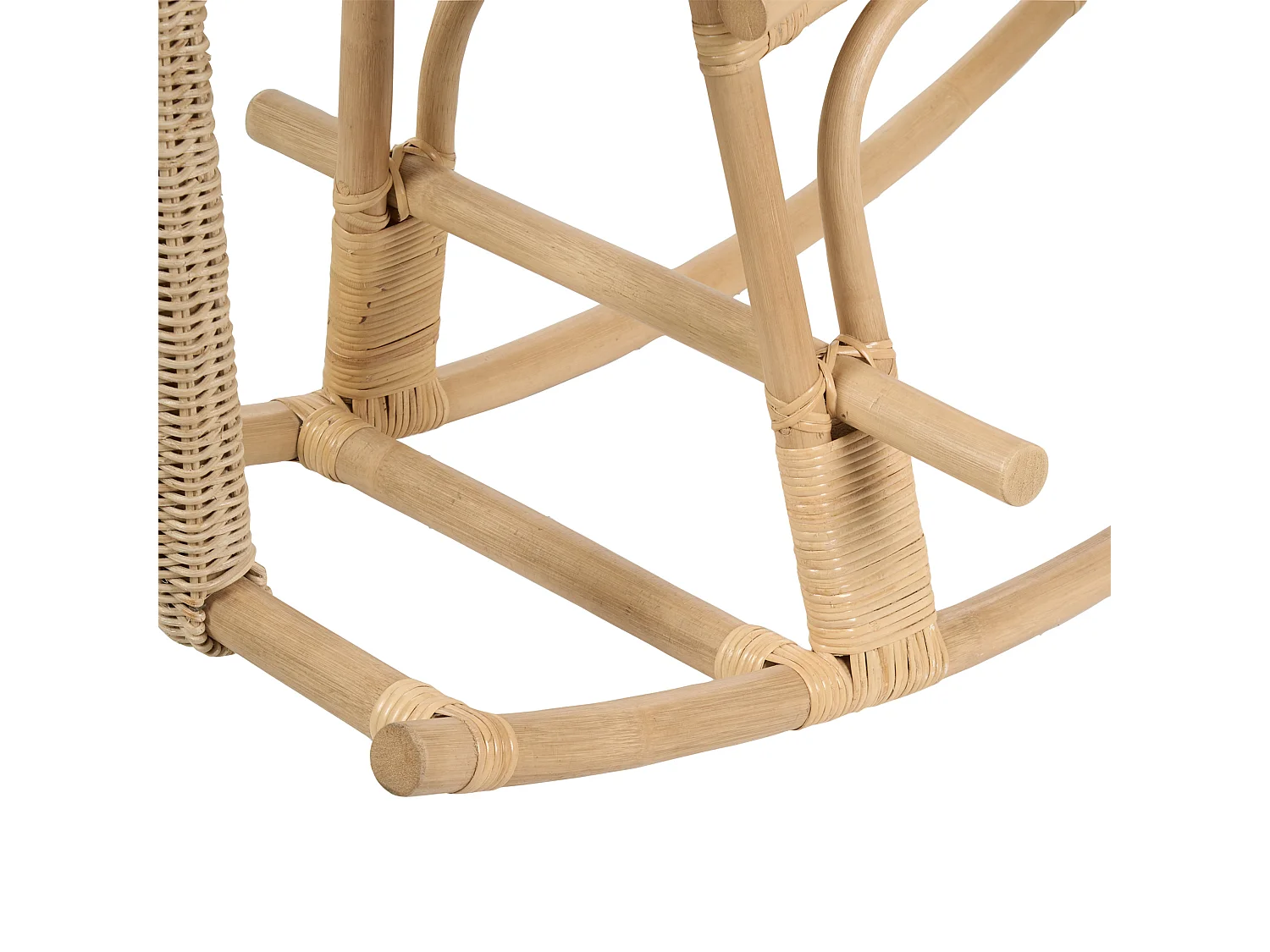 Chaise pour enfant éléphant à bascule en rotin naturel AMPOLLINO