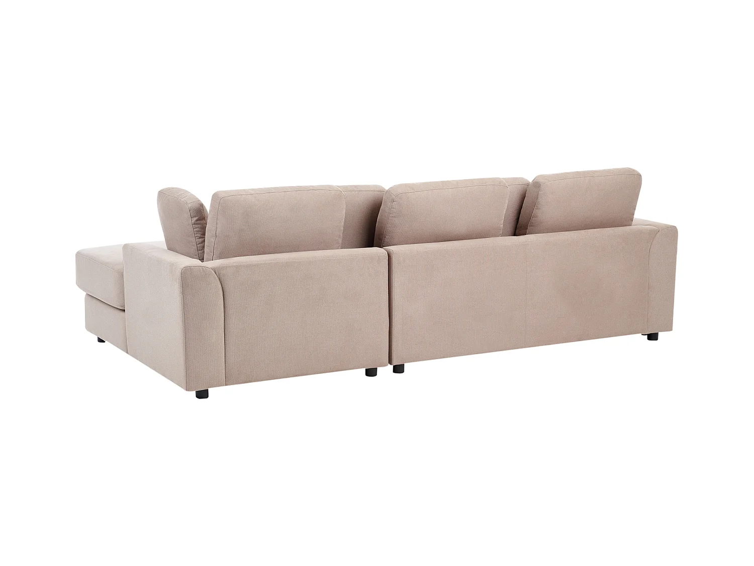 Divano angolare KOHLO Tessuto Tortora 4 posti Lato Sinistro