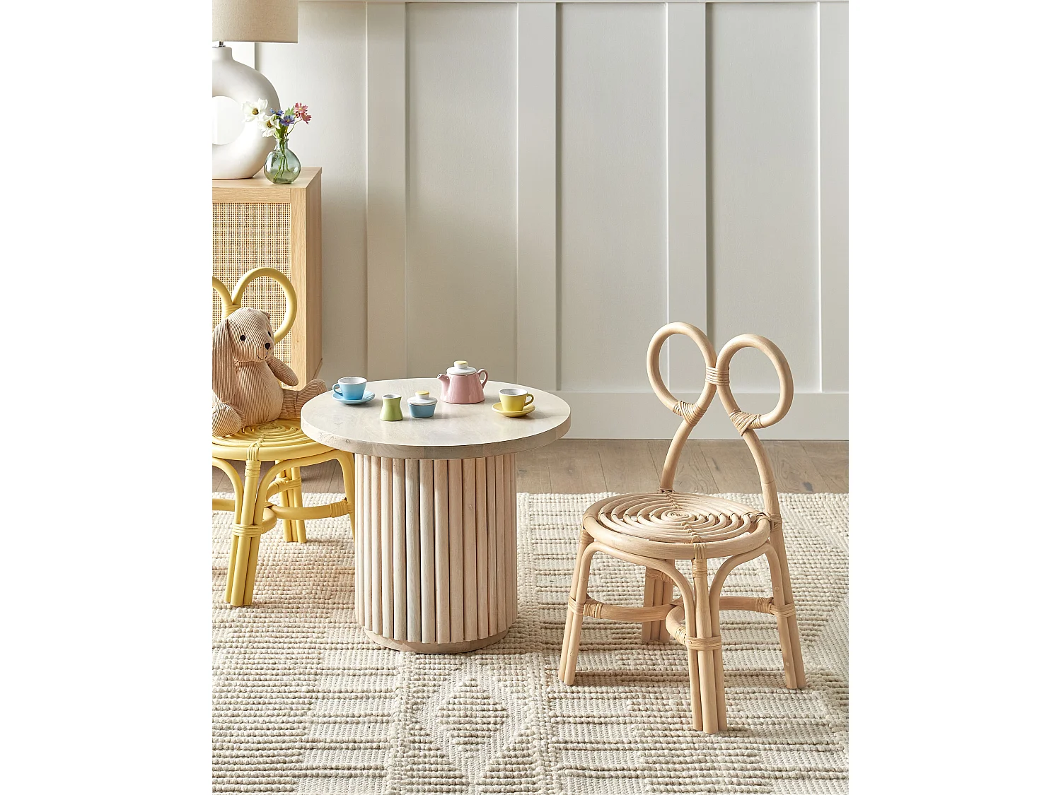 Kinderstuhl Rattan naturfarben MIRTIA